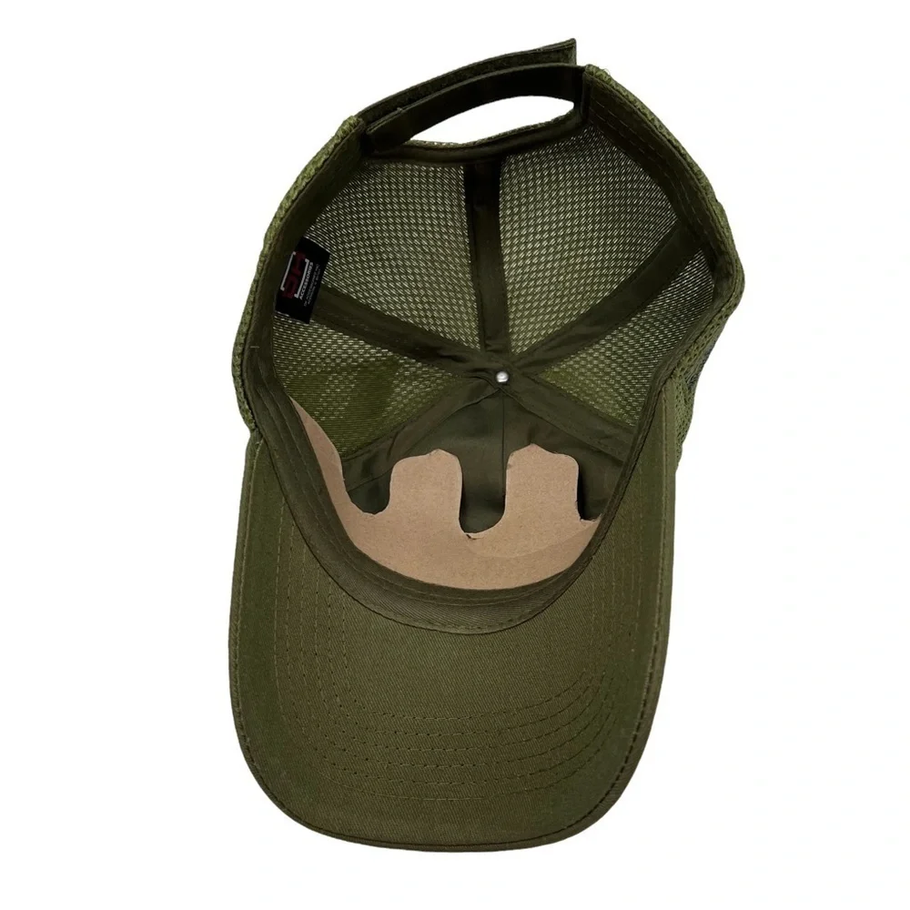 NWT DK Accessories Green AMERICAN FLAG Detachable Patch Premium Baseball Cap Hat